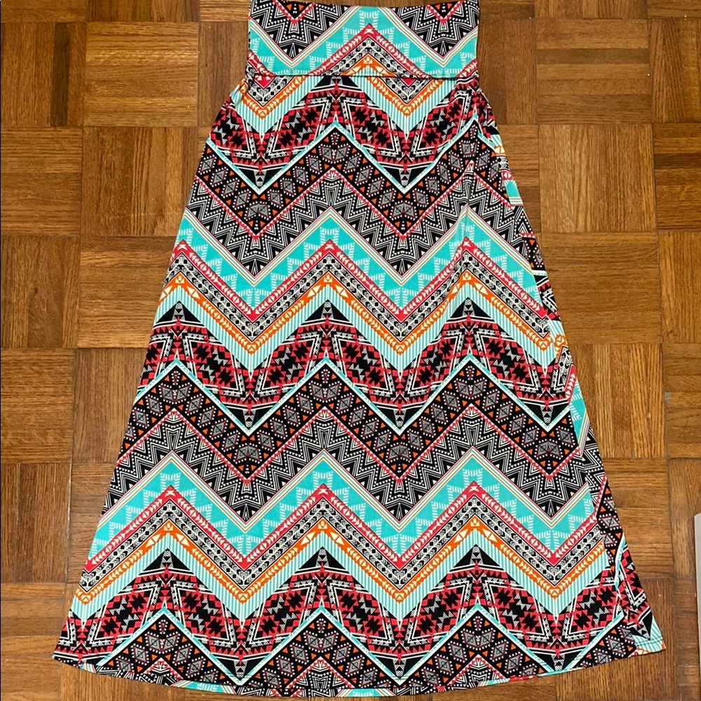 Aztec print Maxi A-Line Skirt (s)